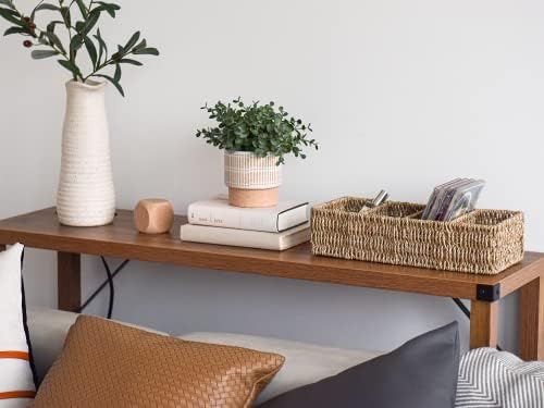 StorageWorks Seagrass Storage Baskets with Dividers for Pantry Shelves - Image 3