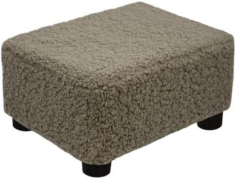 CAROLMADE Small Foot Stool Ottoman Footstool with Legs Under Desk Footrest for Living Room Bedroom and Office, Soft Coffee by CAROLMADE