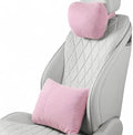 2 PCS Car Pillow for Driving Seat Soft Suede Headrest Neck & Lumbar Support by GoodpillowBetterdriver