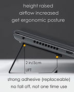 Aulumu G07 Pop Up Leg Stands Laptop, Super Portable Cooling Laptop Stand, Ergonomic Laptop Riser Lift for Desk for MacBook, All Laptops, Tablets, 8-20'', Black - Image 2