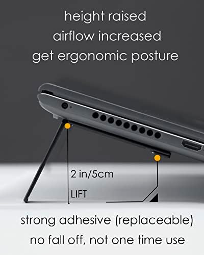 Aulumu G07 Pop Up Leg Stands Laptop, Super Portable Cooling Laptop Stand, Ergonomic Laptop Riser Lift for Desk for MacBook, All Laptops, Tablets, 8-20'', Black - Image 2