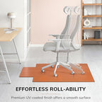 Anji Mountain 52" x 44" Bamboo Office Chair Mat for Carpet & Hardwood Floor - Image 5