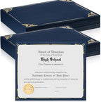 Fainne Certificate Holder Foil Border Bulk 8.5 x 11 Inch,130 Pcs by Fainne
