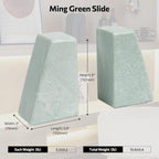 Marble Bookends for Heavy Books, 11LB Decorative Bookends for Shelves - Image 2