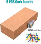 SUNGIFT 17 x 8 Inch Cork Bulletin Board 6 Pack, 1/2" Thick for Office/Home - Image 5