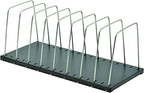 MMF Industries STEELMASTER Adjustable Desk File Organizer Rack | 8 Compartments | Wire Dividers | Black | Scratch & Chip-Resistant Finish | Non-slip Padded Feet | Office Organization - Image 3