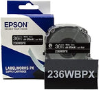 Epson LABELWORKS 236WBPX Label Tape - White on Black - 1.5" (36mm), 30ft - Image 5