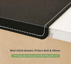 PU Leather Desk Pad Non-Slip Mouse Mat,24/27/31/39 Inch Extended Office Table Blotter,Waterproof Table Protective Pad for Writing Work,Desk Mat with Edge-Locked (Light Blue,16x35in) - Image 3