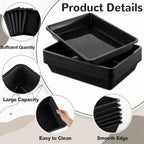 gisgfim 12 Pack Letter Size Stackable Paper Trays for Classroom, Black - Image 3