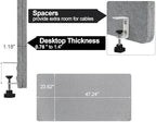Desk Privacy Panel 24" x 48" Table Privacy Panel Acoustic Partition Noise Visual Isolate Table Divider Panel with Clamp for Student Study Reception Area Office Library(24" x 48") - Image 2