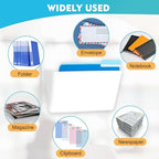 EASEPRES 8 Pack White Plastic Single Pocket Hanging File Organizer, Wall Mount Paper Mails Magazines Holder, Mounted Folder Bins for Office, School and Home, 12.99x4.13x7.48 inches - Image 6
