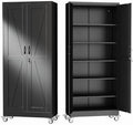 GAIOUS 74.8" Tall Metal Storage Cabinet with Lock and Wheels, File Cabinet by GAIOUS