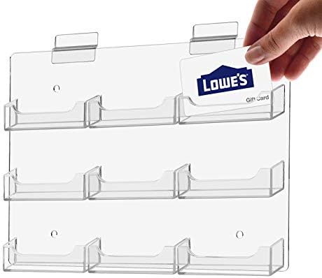 Marketing Holders Slatwall Business Card Holder 9 Pocket Clear Acrylic Organizer for 3.5" x 2" Contact or Appointment Cards in Doctors and Dental Offices - Image 2
