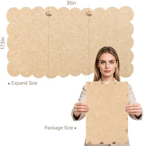 Scalloped Bulletin Board 35x17.5 inches, Decorative Felt Pin Board for Wall - Image 2
