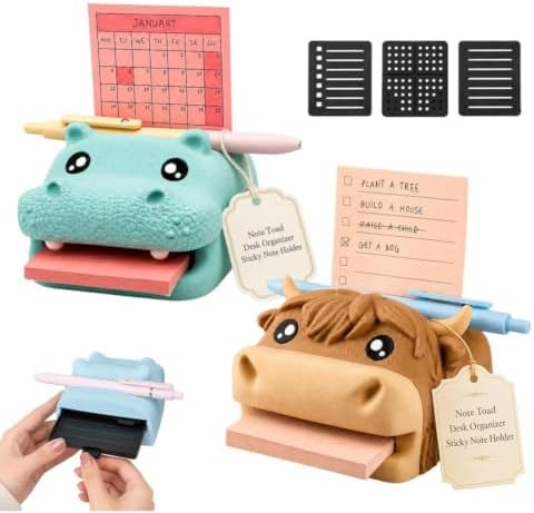 Note Toad Desk Organizer Sticky Note Holder, 3 Writing Templates by Hwqcldhcs