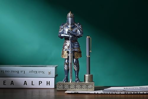 King's Guard Knight Pen Stand Desk Organizers for Desk Blue - Image 4
