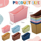 Jinei 24 Pack Book Bins for Classroom with Name Labels, 6 Color Boho - Image 2