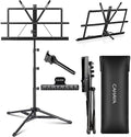 CAHAYA Portable Sheet Music Stand Adjustable Dual Use with Carrying Bag by CAHAYA