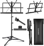 CAHAYA Portable Sheet Music Stand Adjustable Dual Use with Carrying Bag by CAHAYA