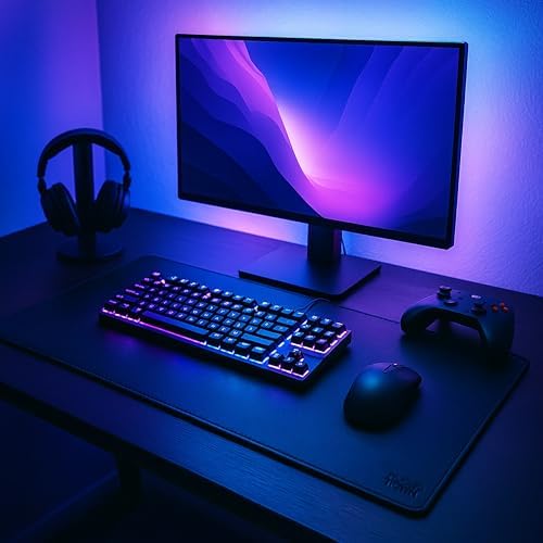 Leather Desk Mat Set (32x16) - Full Grain Large Computer Gaming Mouse Pad - Image 6