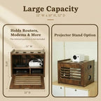 Wooden Router Box with Cable Management - Image 3