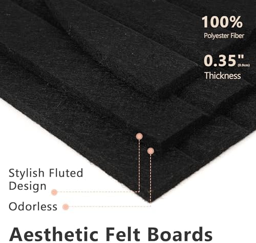 Felt Bulletin Board 47" x 24", Cork Board Alternative with 30 Push Pins - Image 4