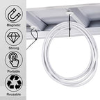 Leinuosen 30 Set Magnetic Zip Tie Mount and Nylon Cable Ties, 23 mm Multipurpose Wire Cable Holder Mount Wire Clips Management Electrical Organization Supplies(White) - Image 3