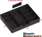 Simple Houseware Desk Monitor Stand Riser w/ Adjustable Tray, Black - Image 5