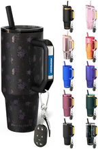 Frost Buddy Thicc Buddy 40oz Tumbler - Spill-Proof Flip Lid (Black Floral) by FrostBuddy