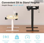 Standing Desk with Hidden Cable Management Tray,48x24,Black - Image 4