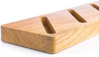 Oak Wood Multiple Business Card Holder - 5 Slot Modern Card Stand for Office Desk, Perfect Professional Card Organizer for Men and Women, Stylish and Functional Design (Light Brown) - Image 7