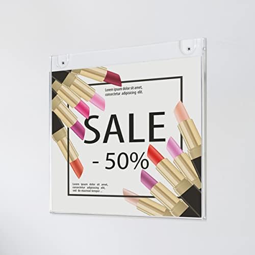 NIUBEE 24-Packs Acrylic Wall Sign Holder 8.5x11 Horizontal, Clear Plastic Picture Frames , Wall Mounted Design. - Image 6