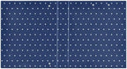 Standard View 3 Ring Binder, Navy Blue White Polka Dot Durable Flexible Portable Waterproof Hardcover 1.5 Inch D Rings 500-Sheet Capacity Organizer 1PC - Image 3