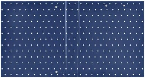 Standard View 3 Ring Binder, Navy Blue White Polka Dot Durable Flexible Portable Waterproof Hardcover 1.5 Inch D Rings 500-Sheet Capacity Organizer 1PC - Image 3