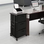 MAX Houser Dresser Storage with 3 Drawers, Fabric Dresser Tower, Vertical Storage Unit for Bedroom, Closet, Office, Black - Image 6