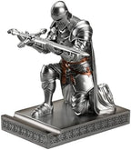 Medieval Armored Knight Pen Holder Figurine Paperweight Phone Stand Silver by Amoysanli