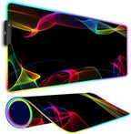 RGB Gaming Mouse Pad, Large Mousepad with Led Light, Gaming Accessories Keyboard Pad for Desk, Non-Slip Rubber Base Big Mouse Mat for Gamer, 31.5 X 11.8 Inch, Colorful by Armanza