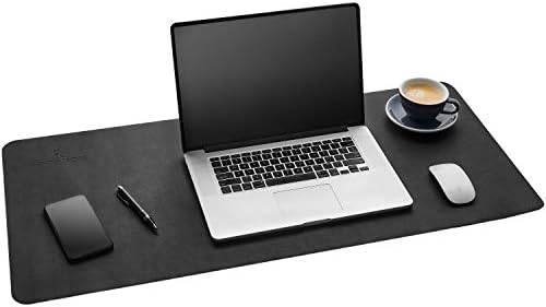 Gallaway Leather Desk Mat, Office Writing Desk Pad, Large 36" x 17" Black, for Top of Desks, Gift Ready Elegant Computer Desk Cover Protector PU Leather by GallawayLeather
