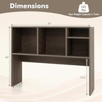 Tangkula Desktop Bookshelf, Countertop Storage Hutch with 4 Shelves for Computer Desk, Desktop 2-Tier Display Rack, Multipurpose Wood Desk Hutch Storage Organizer for Dorm Office Home - Image 3