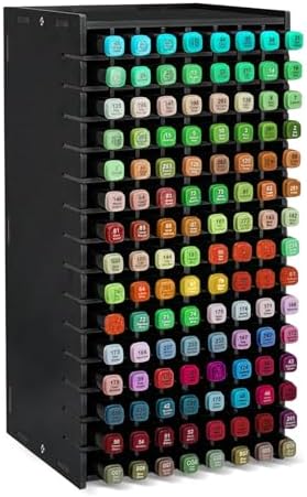 Marker Organizer,120 Slots Marker Storage with Divider,Black by Yrangee