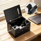 Large Cable Management Box, Cord Hider for Power Strip, Black - Image 6