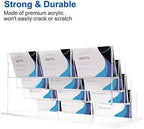 Vevitts Business Acrylic Card Holder Display for Desk, 12 Slots 4 Tiers Multiple-Clear Acrylic Business Card Stand Set, Holds Approximately 600 Cards - Image 6