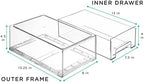 Sorbus Clear Stackable Storage Drawers with Pull-Out Bins (Medium, 6 Pack) - Image 3