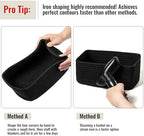 8 Pack Small Storage Baskets for Organizing, Woven Rope Bins for Bathroom, Closet, Shelf Organizer, Cute Cube Decorative Box for Towels, Baby Nursery, Toys, Gift Empty Baskets - 11.5"x7.5"x4.7"-Black - Image 7