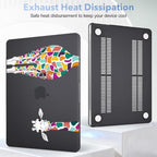 May Chen for M5 MacBook Air 13.6 Inch Case 2026 2025 2024-2022 Release M5 A3449 M4 A3240 M3 A3113 M2 A2681, Plastic Hard Shell Case for MacBook Air 13.6" with Retina Display, Black Colorful Giraffe - Image 5