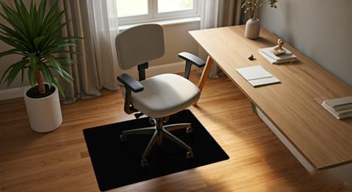 Rhino Mats, Rhino Hide Chair Mat (Lip Option), Office Computer Chair Mat for Hardwood, Tile, Laminate, Concrete and Vinyl Floors, Anti-Slip (Black, 48”x60”-Rectangle) - Image 3