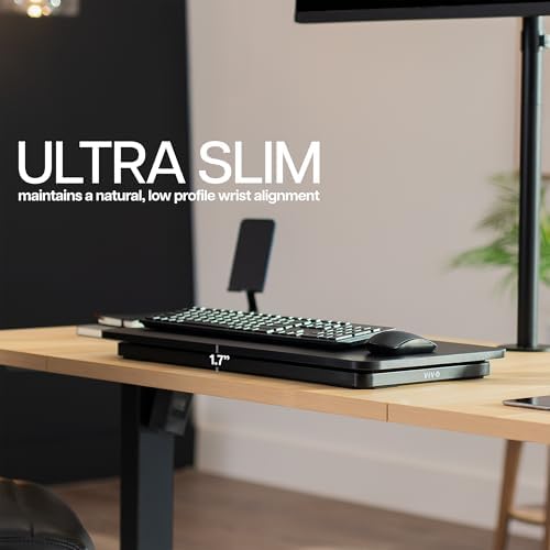 VIVO Black 24 in Single Top Keyboard and Mouse Riser, DESK-V024A - Image 3