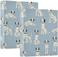 Dalmatian Dog Round Ring Binders 1.5 Inch 3 Ring Binder with Clipboard Holds 200 Sheets Office Home School by SHJI