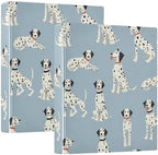 Dalmatian Dog Round Ring Binders 1.5 Inch 3 Ring Binder with Clipboard Holds 200 Sheets Office Home School by SHJI
