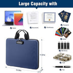 EXLIFBAG Fireproof Document Box with Lock, 13 Pocket Accordion File Folder - Image 5